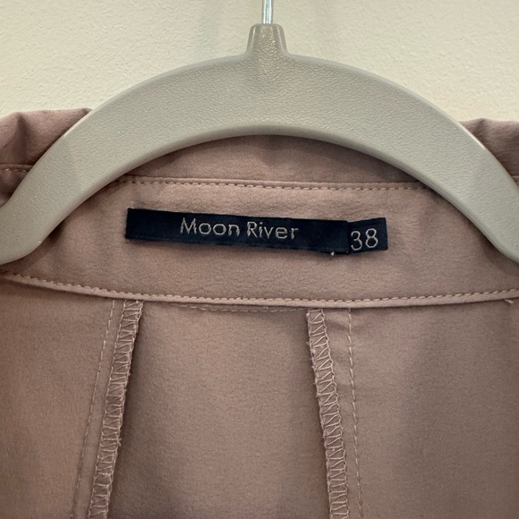 Mauve / Brown Long Sleeve Button Down Top - Picture 2 of 7